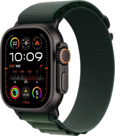 Smartwatch Apple Watch Ultra 2 GPS + Cellular 49mm Black Titanium Case Alpine Loop Medium Zielony (MX4R3)