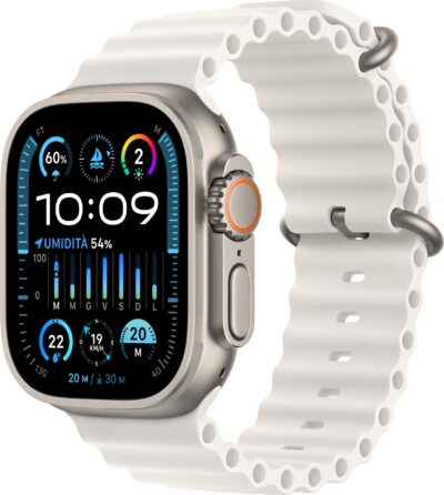 Smartwatch Apple Watch Ultra 2 GPS + Cellular 49mm Titanium Case Ocean Band Biały (MREJ3WB/A)