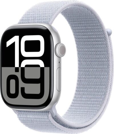 Smartwatch Apple Watch 10 GPS + Cellular 46mm Silver Alu Sport Loop Niebieski (MWY23ET/A)