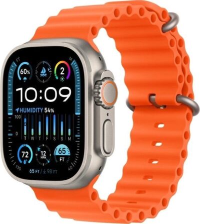 Smartwatch Apple Watch Ultra 2 GPS + Cellular 49mm Titanium Case Ocean Band Pomarańczowy (mreh3cs/a)