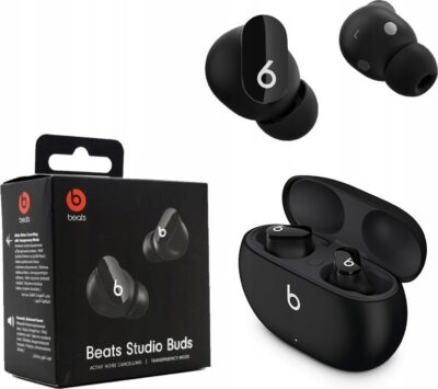 Słuchawki Apple Beats Studio Buds Wireless Earphones Earbuds, True Wireless Noise Cancelling, Bluetooth, Black