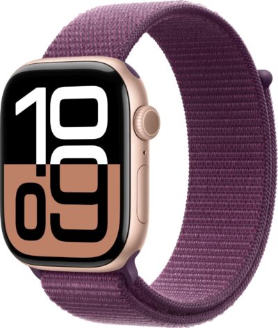 Smartwatch Apple Watch 10 GPS 46mm Rose Gold Alu Sport Loop Fioletowy (MWWV3QF/A)