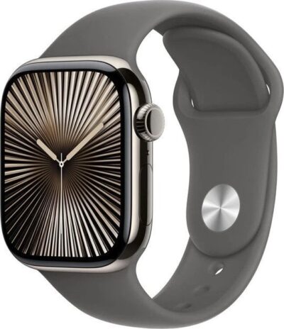 Smartwatch Apple Watch 10 GPS + Cellular 46mm Natural Titanium S/M Szary (MWY93QF/A)