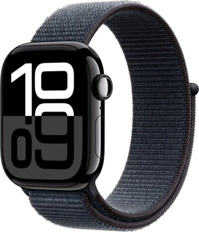 Smartwatch Apple Watch 10 GPS 42mm Jet Black Alu Sport Loop Granatowy (MWWG3)