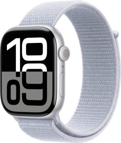 Smartwatch Apple Watch 10 GPS + Cellular 42mm Silver Alu Sport Loop Niebieski (MWX53ET/A)