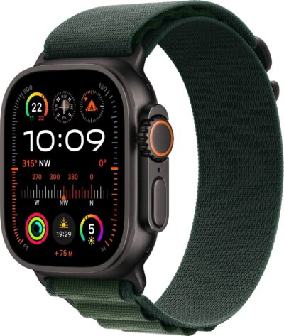 Smartwatch Apple Watch Ultra 2 GPS + Cellular 49mm Black Titanium Case Alpine Loop Small Zielony (MX4Q3)