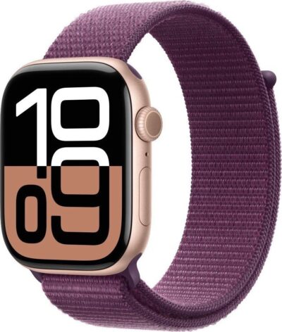 Smartwatch Apple Watch 10 GPS + Cellular 46mm Rose Gold Alu Sport Loop Fioletowy (MWY83ET/A)