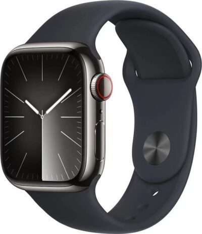 Smartwatch Apple Watch 9 GPS + Cellular 41mm Graphite Stainless Steel Sport M/L Grafitowy (MRJ93QP/A)